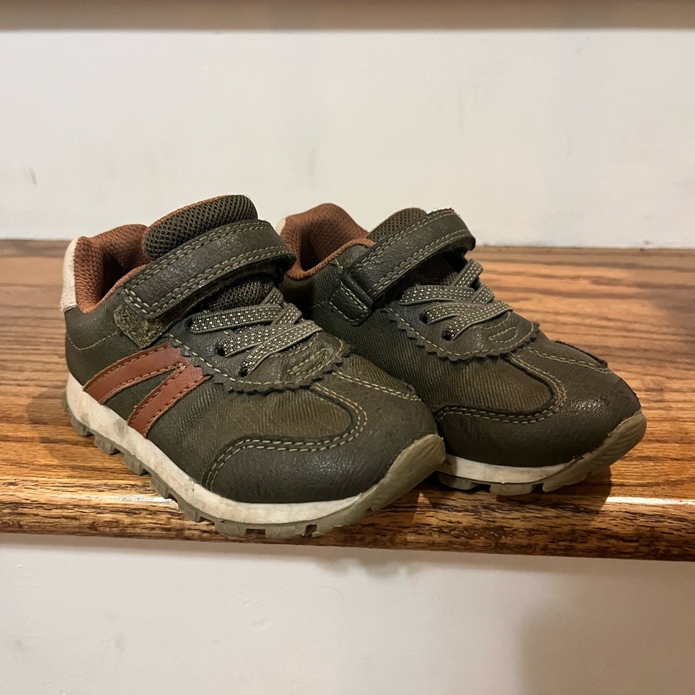 Carter's Olive and Chestnut Kids Sneakers